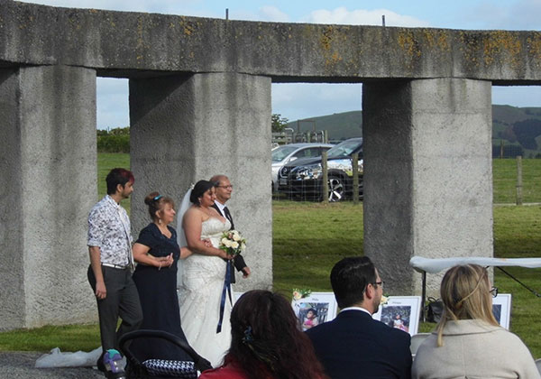 Wedding venue at Stonehenge Aoteroa, Wairarapa